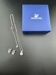 【中古】SWAROVSKI スワロフスキー ピアス ネックレス セット