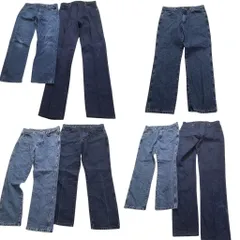 古着卸 まとめ売り Wrangler ラングラー デニム パンツ 7枚セット (メンズ 34 ) インディゴブルー ストレート アメカジ 中古 古着 NC4924
