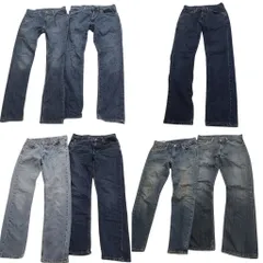 古着卸 まとめ売り リーバイス 品番MIX デニム パンツ 7枚セット (メンズ 30 ) アメカジ スキニー ブーツカット 中古 古着 NC4949