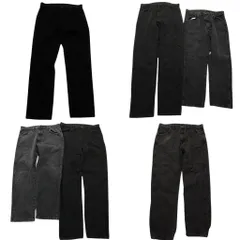 古着卸 まとめ売り RUSTLER ラスラー ブラックデニム パンツ 6枚セット (メンズ 36 ) フェード アメカジ ストレート 中古 古着 NC4986