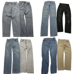 古着卸 まとめ売り USA製 リーバイス デニム パンツ 8枚セット (メンズ 28 /30 /32 /33 /34 ) カラーデニム テーパード 中古 古着 NC4983