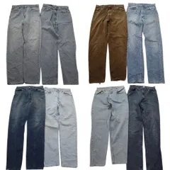 古着卸 まとめ USA製 リーバイス デニム パンツ 8枚セット (メンズ 34 /35 /36 ) カラーデニム テーパード ストレート 中古 古着 NC4982