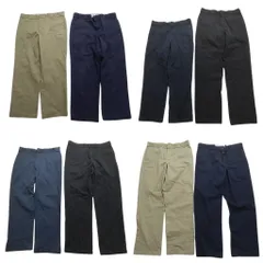 古着卸 まとめ売り ディッキーズ Dickies 874 ワーク パンツ 8枚セット (メンズ 36 ) ノープリーツ カーキ ブラック 中古 古着 NC5018