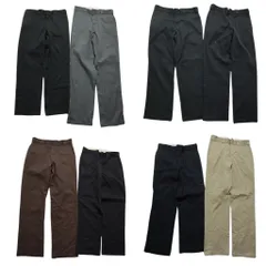 古着卸 まとめ売り ディッキーズ Dickies 874 ワーク パンツ 8枚セット (メンズ 32 ) ストレート ブラック ブラウン 中古 古着 NC5024
