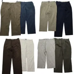 古着卸 まとめ売り ラルフローレン パンツ MIX 8枚セット (メンズ 40 /42 /50 ) ポロチノ ツータック ワイド 中古 古着 NC5054