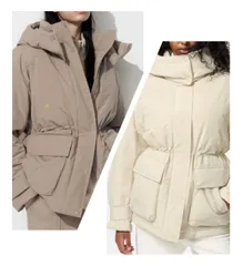 UNIQLO ユニクロ ハイブリッドダウンコート ダウン ダウンコート ベージュ ナチュラル S XL