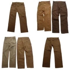 古着卸 まとめ売り ディッキーズ Dickies ダック ペインター パンツ 6枚セット (メンズ 34 ) ワイド ワーク ストレート 中古 古着 NC5078