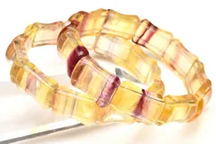 レイヤー イエローフローライト　18-19x13-14mm　バングル 1個売り パワーストーン 天然石 _B1521-1