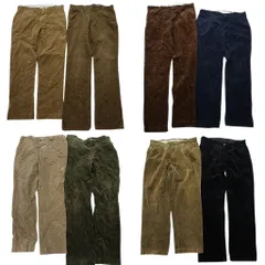 古着卸 まとめ売り ラルフローレン コーデュロイ パンツ 8枚セット (メンズ 36 /38 ) ストレート 90’s ツータック 中古 古着 NC5101
