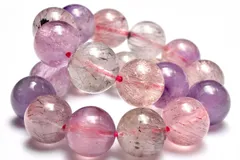 【１点物】人気！◇マルチカラー スーパーセブン　9.5mm　ブレスレット パワーストーン 天然石 _MC297