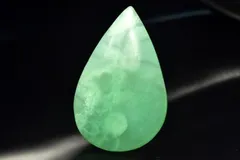 【１点物】AAA☆美しい艶 クリソプレーズ　28x18mm　ドロップ ルース パワーストーン 天然石 _PC6774