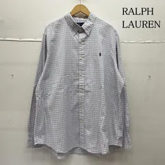 ラルフローレン 長袖 シャツ ブラウス チェック ボタンダウン ポニーロゴ 刺繍 ワンポイント メンズ XXL ISItems【USED】【古着】【中古】50140909