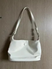 アイボリー ナイロン トート ショルダーバッグ