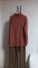 コーラル ピンク タートルネックティー 66 77