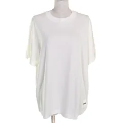 極美品△JIL SANDER+ ジルサンダープラス コットン100％ ロゴワッペン クルーネック 半袖Ｔシャツ ホワイト XL 正規品 レディース シンプル オススメ◎