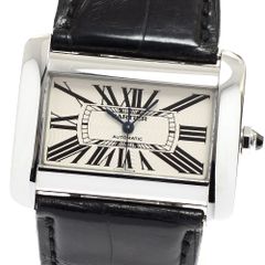까르띠에 CARTIER W6300755 탱크 디반 LM 자동 감기 남성 벨트 번역 있음 _916414