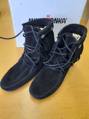 MINNETONKA　ミネトンカ　DOUBLE FRINGE TRAMPER BOOT レディースブーツ　　I-612