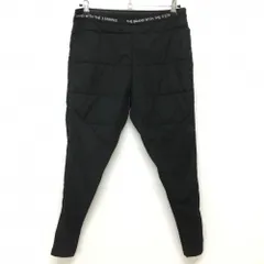 【超美品】アディダス 切替中綿レギンス 黒 ロゴ 一部中綿 スパッツ メンズ XO(2XL) ゴルフウェア 大きいサイズ adidas