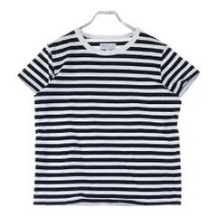 agnes b. (アニエスベー) ボーダー柄 クルーネック半袖Tシャツ カットソー レディース ブラック/ホワイト 2653J008 E17