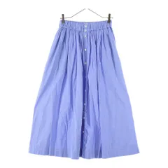 Gymphlex (ジムフレックス) ストライプ柄 ボタンロングスカート レディース ブルー 19S-KW-001