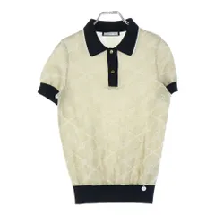 MARK&LONA (マークアンドロナ) POLO SHIRTS スカルデザインジャガード半袖ポロシャツ ゴールド MLW-0A-AB05