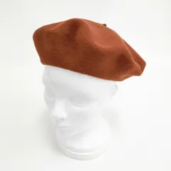 MHL. 595-5278502 ウール 帽子 ベレー帽 オレンジ レディース エムエイチエル【中古】5-1021T◎