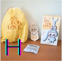 【完全正規品】LABUBU ラブブ Pin for love　イニシャル　【H】　　POP MART