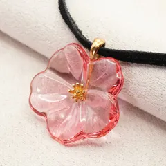 美品 希少 バカラ K18 チェリーブロッサム ネックレス/25-1994M