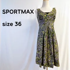 ［スポーツマックス］ ノースリーブワンピース 花柄 夏服 レトロ フレアワンピのサムネイル