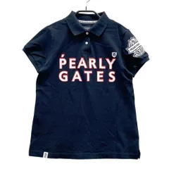 サイズ：0 PEARLY GATES パーリーゲイツ 30周年 半袖ポロシャツ　ワッペン  ネイビー系 [240101542260] ゴルフウェア レディース ストスト