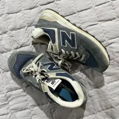 ニューバランス 574 グレー ネイビー スニーカー 270