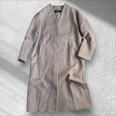 【ジャーナルスタンダード】　ウールコート　ロングコート　グレー　Mサイズ　ノーカラー