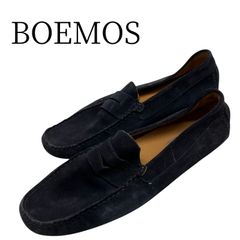BOEMOS ネイビー スエード ドライビングシューズ - メルカリ