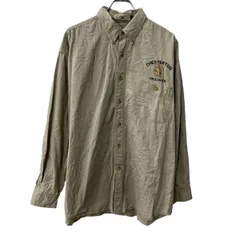 Lee 長袖 無地シャツ XL ベージュ リー 無地 シンプル ボタンダウン 胸ポケット 長袖シャツ トップス 春物 a710-6924のサムネイル