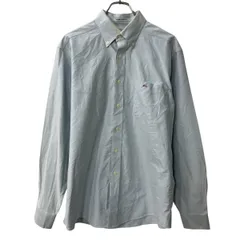 L.L.Bean 長袖 無地シャツ M～ ライトブルー エルエルビーン 無地 シンプル ボタンダウン 胸ポケット 長袖シャツ トップス 春物 a710-6928のサムネイル