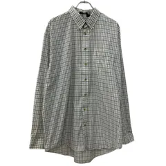 ARROW 長袖 チェックシャツ XL ホワイト マルチカラー アロー ボタンダウン ボタン 胸ポケット シアーシャツ カジュアル 春物 a710-6935