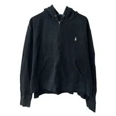 POLO RALPH LAUREN ロゴスウェット パーカー XL ブラック ポロラルフローレン フーディー ジップアップ トップス 秋物 a710-6953