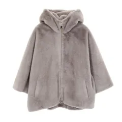 ドゥーズィエムクラス Deuxieme Classe ブルゾン Deuxieme Classe × MY WHITE グレー ナイロン ファーブルゾン レディース Used A