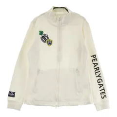 サイズ：0 PEARLY GATES パーリーゲイツ  ジップジャケット ワッペン  ホワイト系 [240101545220] ゴルフウェア レディース ストスト