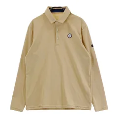 サイズ：L TAYLOR MADE テーラーメイド  ワッペン付き 長袖ポロシャツ  ベージュ系 [240101548639] ゴルフウェア メンズ ストスト