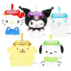 サンリオ キャラふきタオル ループ付き ハンドタオル タオル ハンカチ ウォッシュタオル マスコット 名前スペース 厚手 吸水 キャラクター かわいい