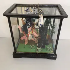 ディスプレイケース　No.3　昭和レトロ・ガラスケース・人形ケース 台数限定 アンティーク・レトロ調 ガラスケースW900mm 木製風 古木