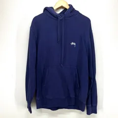 ステューシー 刺繍パーカー (ネイビー/Ｍ)