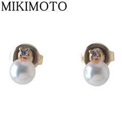 ミキモト MIKIMOTO K18 ダイヤ ピアス 0.14ct 定価14万 - メルカリ