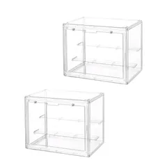 新品 フィギュアケース コレクションケース ディスプレイケースアクリル 透明展示箱 防塵表示ボックス 陳列ケース けショーケース 取り外し可能な仕切り 磁気ドア 防塵 汚れ防止 積み重ね可能 前開き 大型 仕切り 段差 簡単収納 インストール手順書付き (新し