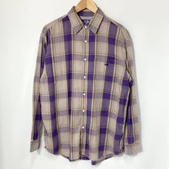 THE NORTH FACE PURPLE LABEL ザノースフェイス チェックシャツ 長袖 NT3055N フランネル生地 古着 Lサイズ パープル系 トップス A15169◆