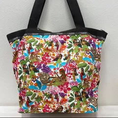 4484　LeSportsac レスポートサック　ハワイ限定　アロハ柄トートバッグ  ハンドバッグ　カジュアル　ユニセックス　通勤　通学　総柄　大容量　A4サイズ収納可　ナイロン