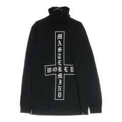 MASTER MIND WORLD (マスターマインド ワールド) ハイネック ロゴプリント長袖Tシャツ ロンT ブラック MW17P01-TS019-010