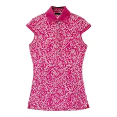 サイズ：XS J.LINDEBERG ジェイリンドバーグ  半袖ポロシャツ 総柄 ピンク系 [240101544521] ゴルフウェア レディース ストスト