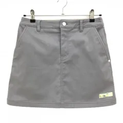 【美品】ニューバランスゴルフ スカート グレー バックロゴ 裏微起毛  レディース 1(M) ゴルフウェア New Balance